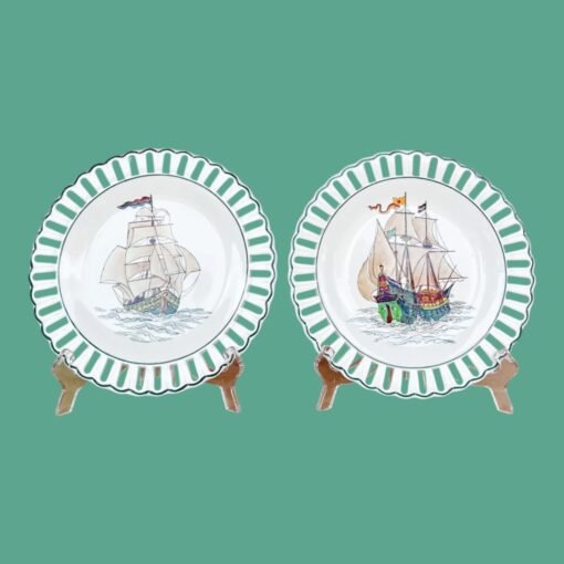 Set of Ten Nautical Wedgewood Plates - Image 2